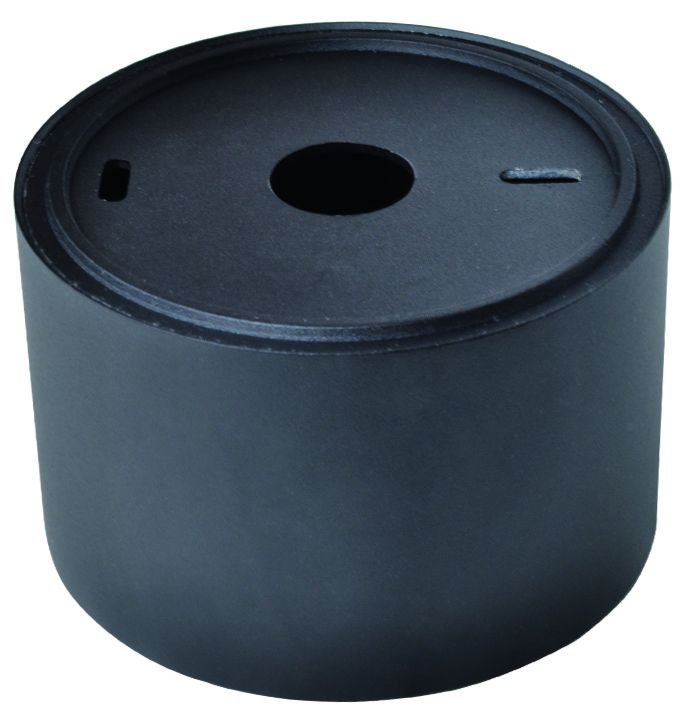 Aufbaustrahler Alu rund – Doppelring Schwarz Matt / Weiß Matt, flach