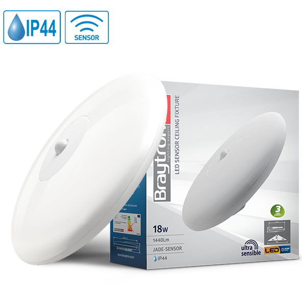 Deckenlampe Braytron mit Sensor Ip44 18w=1440 Lumen