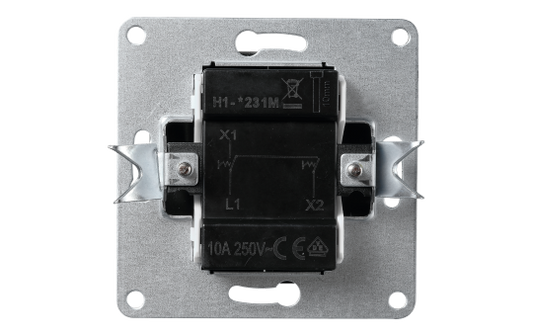 Jalousie-Taster McPower "Flair", Hoch und Runter, 250V~/10A, UP, anthrazit.