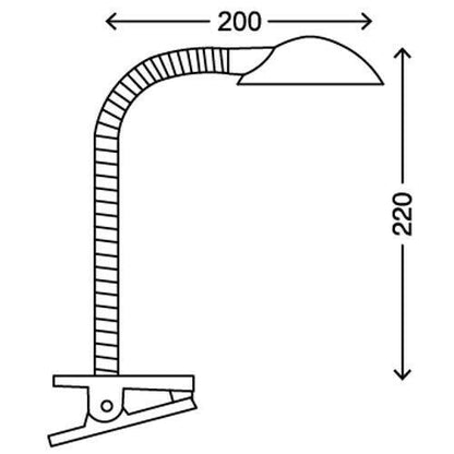 Klemmleuchte Schreibtischlampe Kinderleuchte Weiß