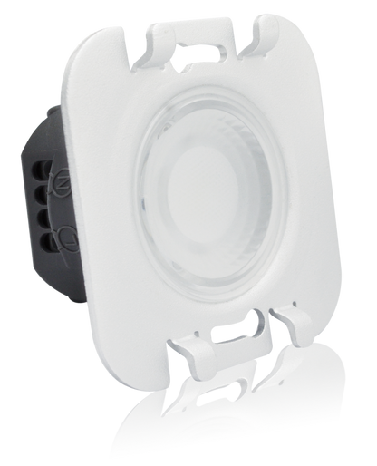 LED-Treppenbeleuchtung – Wandeinbauleuchte in Weiß, Rundum quadratisch für stilvolle Akzente