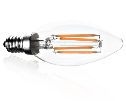 LED E14 Kerze Filament, 2700K Dimmbar 4W