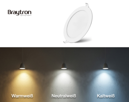 12W LED Panel – Energieeffiziente Innenbeleuchtung, 120° Abstrahlwinkel, 6500K/4200K/3000K, IP20