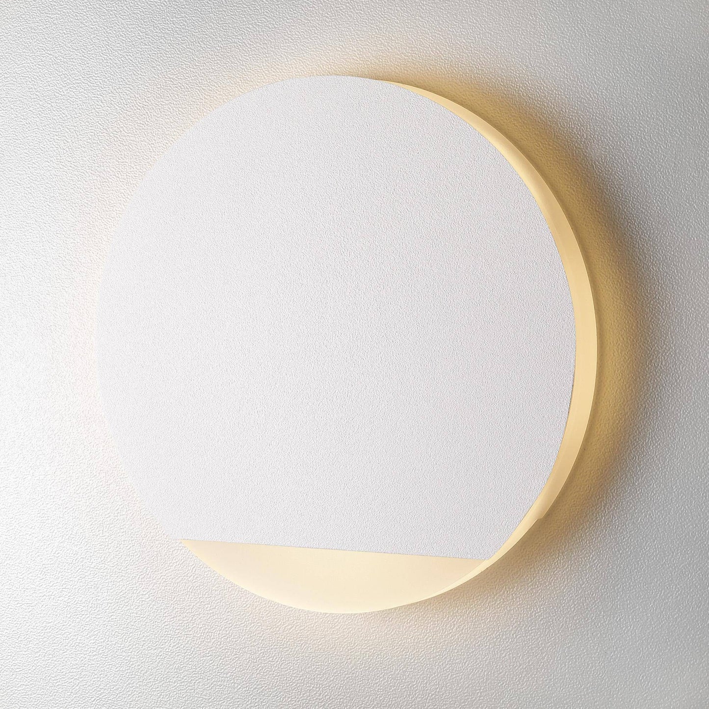 Treppenbeleuchtung - LED Wandeinbauleuchte in Weiß - Rund