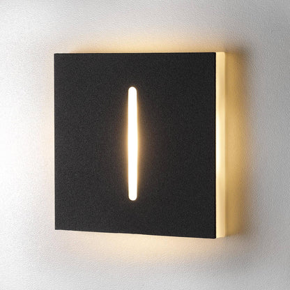 Treppenbeleuchtung - LED Wandeinbauleuchte Schlitz in Schwarz