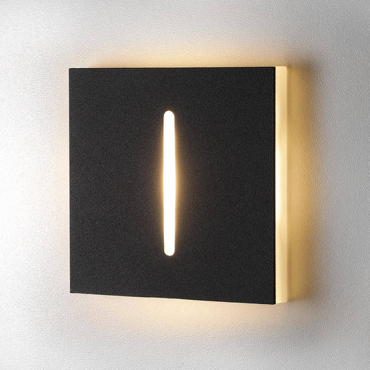 Treppenbeleuchtung - LED Wandeinbauleuchte Schlitz in Schwarz