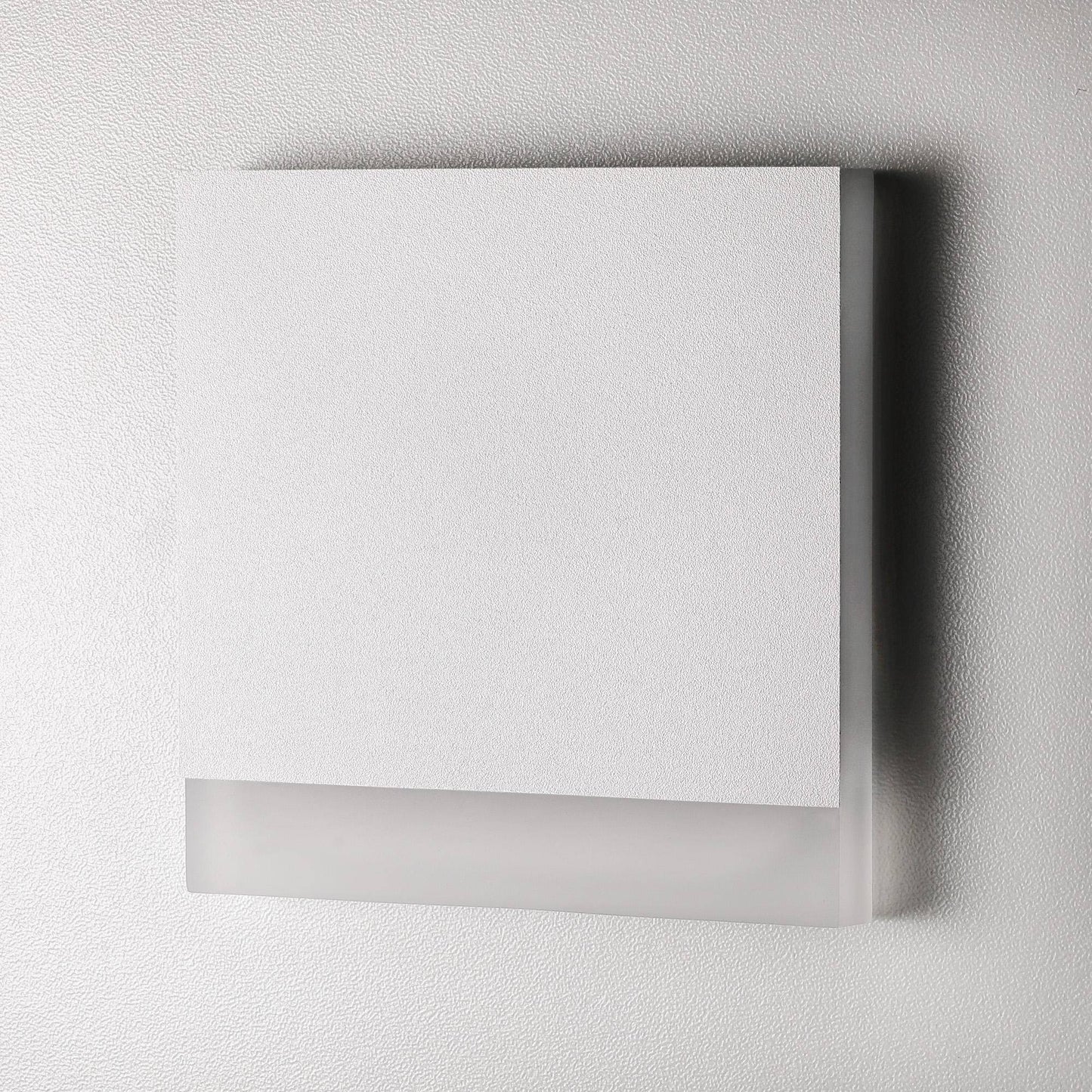 LED-Treppenbeleuchtung 230 V Weißer Aluminiumrahmen mit unterem Lichtbalken Rundherum Beleuchtung