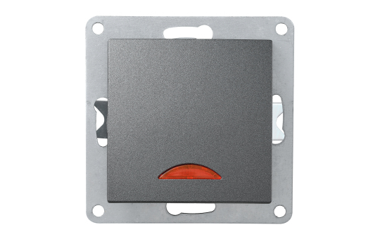 Schalter McPower "Flair", 250V~/10A, UP, anthrazit mit Orientierungsleuchte.