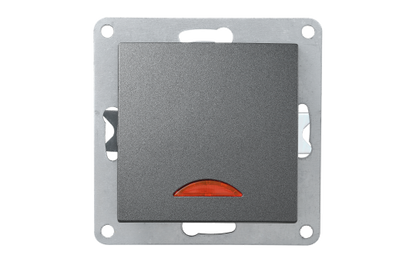Schalter McPower "Flair", 250V~/10A, UP, anthrazit mit Orientierungsleuchte.