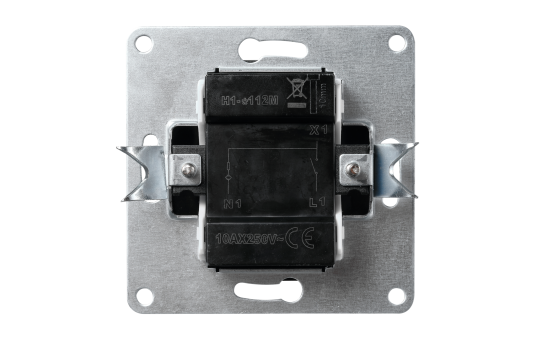 Schalter McPower "Flair", 250V~/10A, UP, anthrazit mit Orientierungsleuchte.