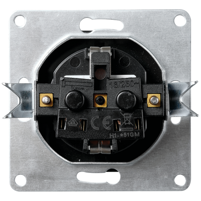 Schutzkontakt-Steckdose McPower "Flair", 250V~/16A, Steckanschluss, anthrazit.