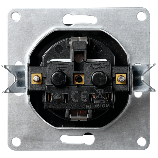 Schutzkontakt-Steckdose McPower "Flair", 250V~/16A, Steckanschluss, anthrazit.