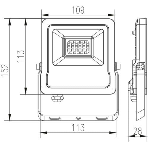 20W LED-Fluter für Außenbereich – IP65, 1600 Lumen, Schwenkbar – Kaltweiß und Warmweiß