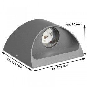 LED Wandleuchte UpDown Alu Antrazit inkl.2 x 5W IP54