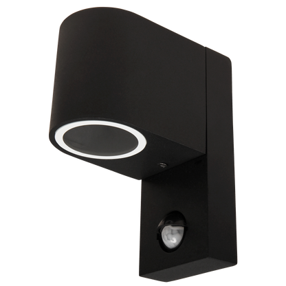 Außenleuchte Downlight mit Bewegungsmelder – Schwarz, IP44, LED-fähig