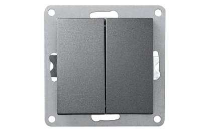 Wechselschalter McPower "Flair" 2-fach, 250V~/10A, UP, anthrazit.