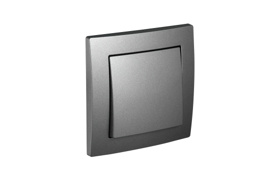 Wechselschalter McPower "Flair", IP44, 250V~/10A, UP, anthrazit, Steckanschluss.