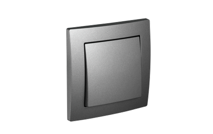 Wechselschalter McPower "Flair", IP44, 250V~/10A, UP, anthrazit, Steckanschluss.