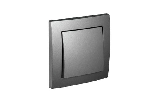 Wechselschalter McPower "Flair", IP44, 250V~/10A, UP, anthrazit, Steckanschluss.