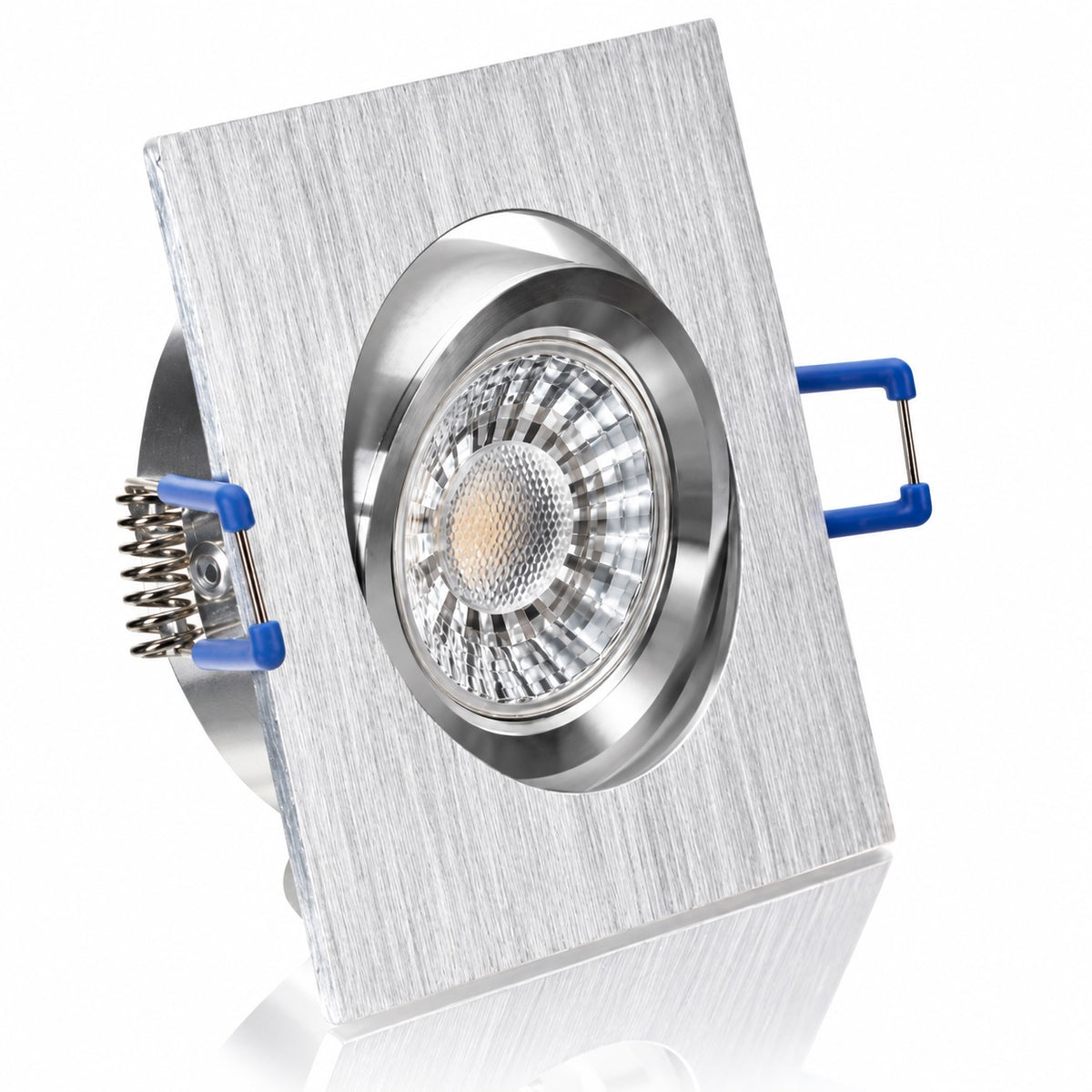 LED Einbaustrahler GU10 5W – Aluminium Bi-Color, eckig, 230V
