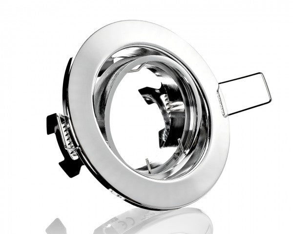 Metall Einbaustrahler Rund mit Spannring & GU10 LED Spot – Schwenkbar & Rostfrei