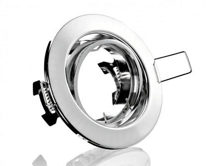 Metall Einbaustrahler Rund mit Spannring & GU10 LED Spot – Schwenkbar & Rostfrei