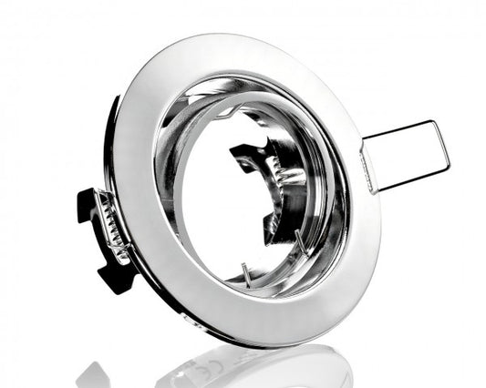 Metall Einbaustrahler Rund mit Spannring & GU10 LED Spot – Schwenkbar & Rostfrei