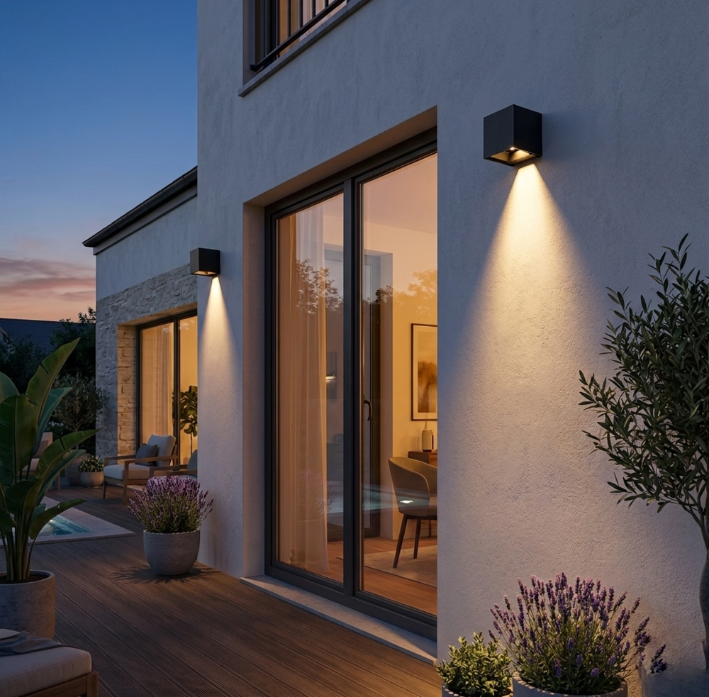 Solar LED Außenleuchte Cube M CCT 3000K–6000K IP65
