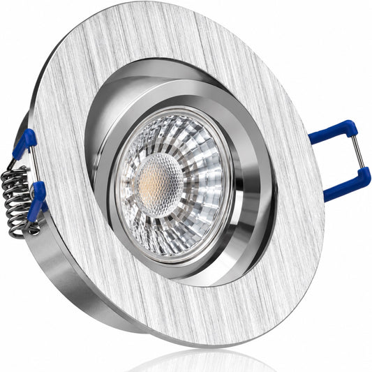LED Einbaustrahler GU10 5W – Aluminium Bi-Color, rund, 230V