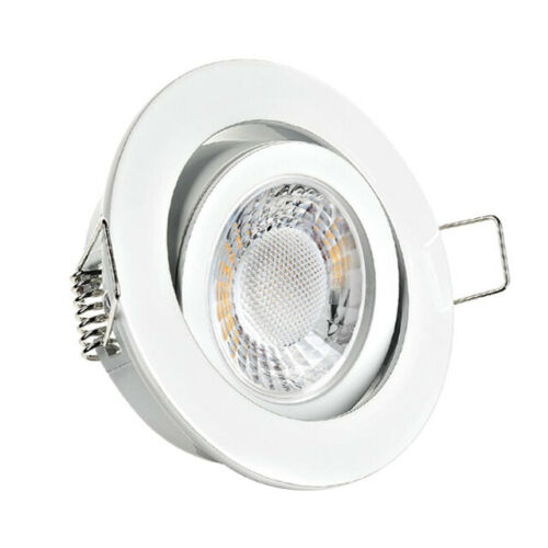 Einbaurahmen Weiß Rund | 5W LED | Dimmbar | 230V | 400lm | IP20 | 3000K-6500K