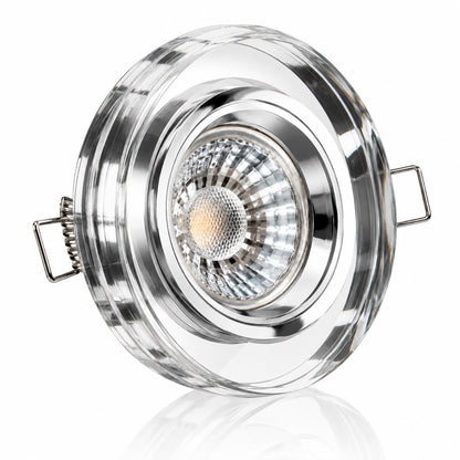 LED Einbaustrahler GU10 5W – Glas Klar, rund, 230V