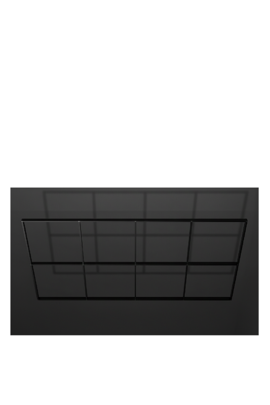 Aluminium Rahmen für LED Hexagon 14 Waben – Schwarz Deckenrahmen.