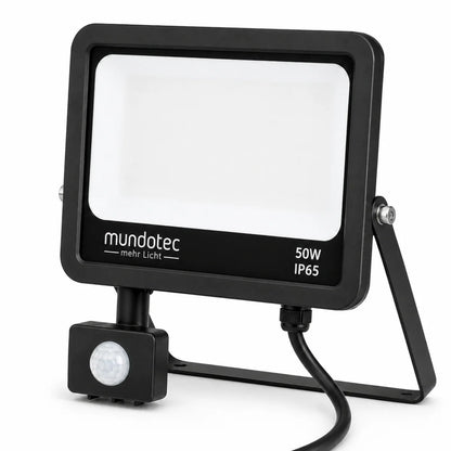 LED Flutlichtstrahler mit Bewegungsmelder 30W/40W/50W – CCT 3000K/4000K/6500K, IP65 Außenstrahler.