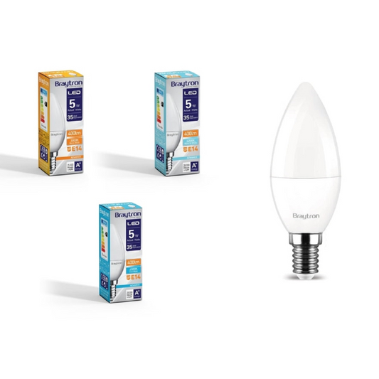 LED Leuchtmittel E14 Kerze C35 5 Watt matt  410 Lumen