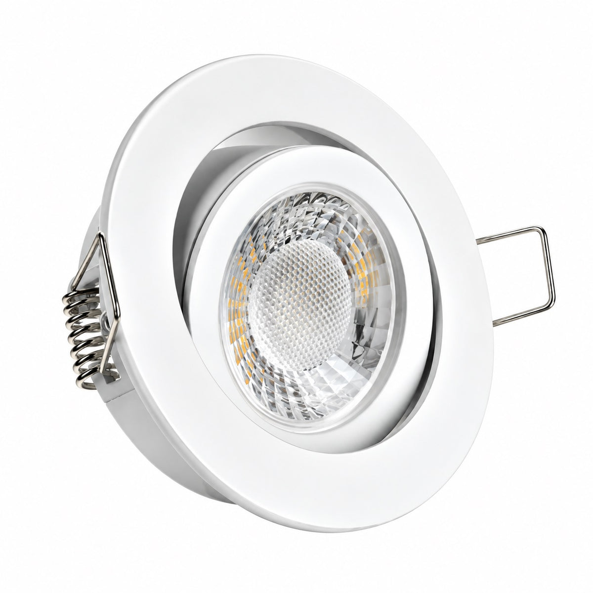 LED Einbaustrahler GU10 5W – Aluminium Weiß matt, schwenkbar, 230V