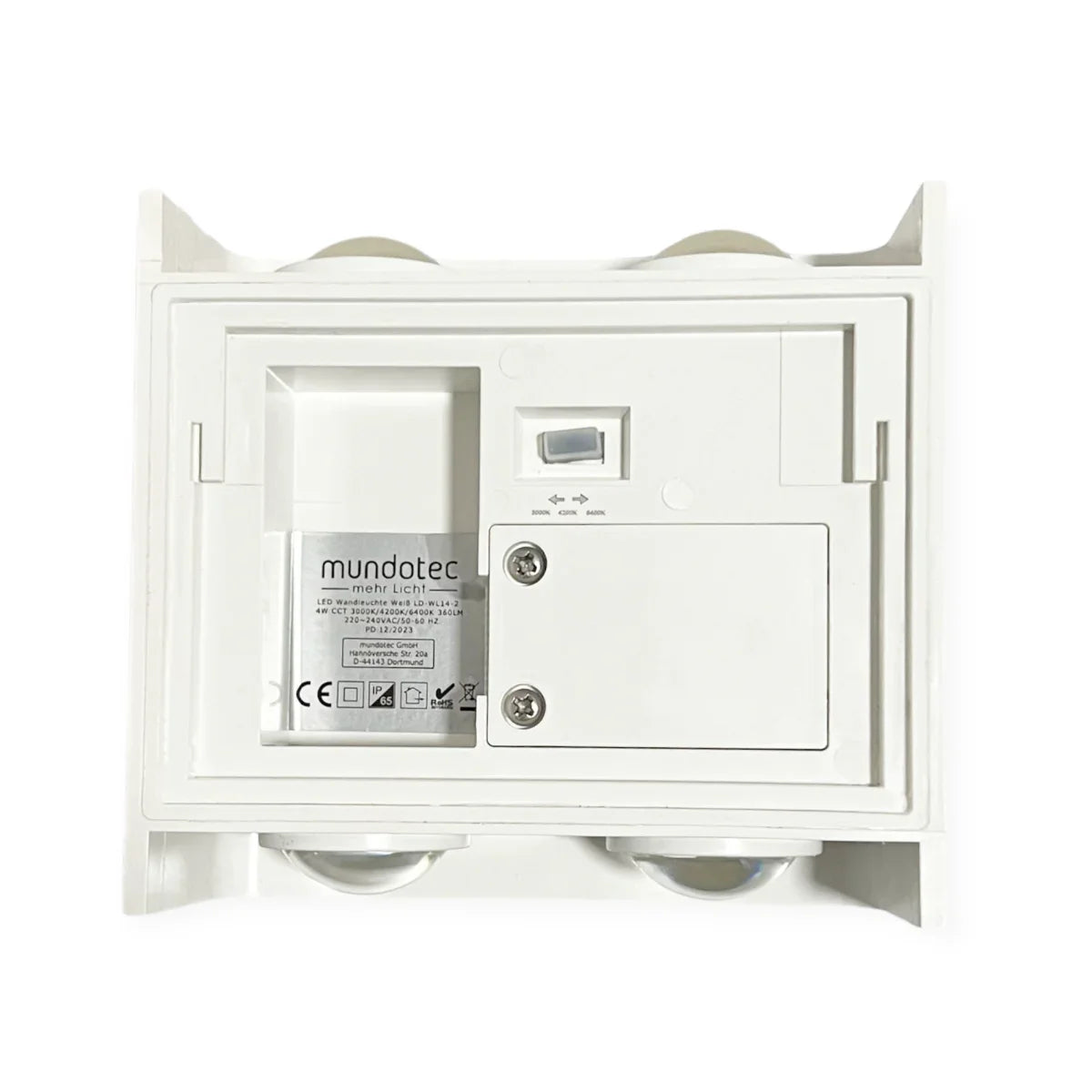 LED-Außenwandleuchte Weiß & Schwarz – Up & Down Effekt, CCT 3in1