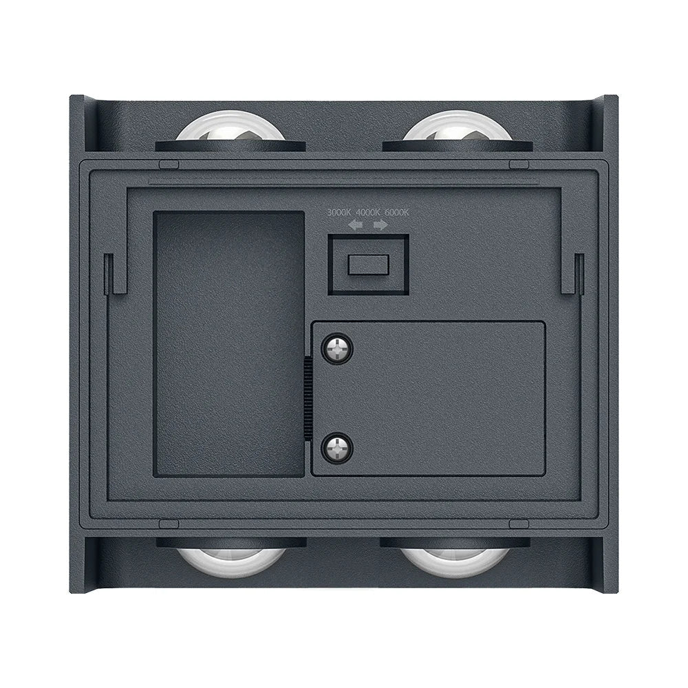 LED-Außenwandleuchte Weiß & Schwarz – Up & Down Effekt, CCT 3in1