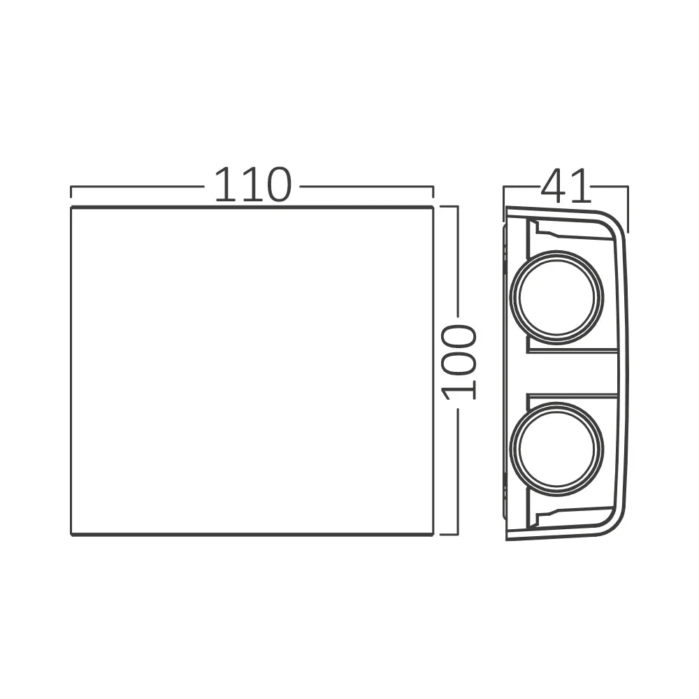 LED-Außenwandleuchte Weiß & Schwarz – Up & Down Effekt, CCT 3in1
