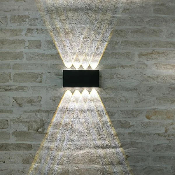 LED Außenwandleuchte 8W – Weiß & Schwarz, Up & Down, CCT 3-in-1
