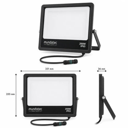 LED Flutlichtstrahler 150W/175W/200W CCT – IP65 Außenstrahler 3000K/4000K/6500K.