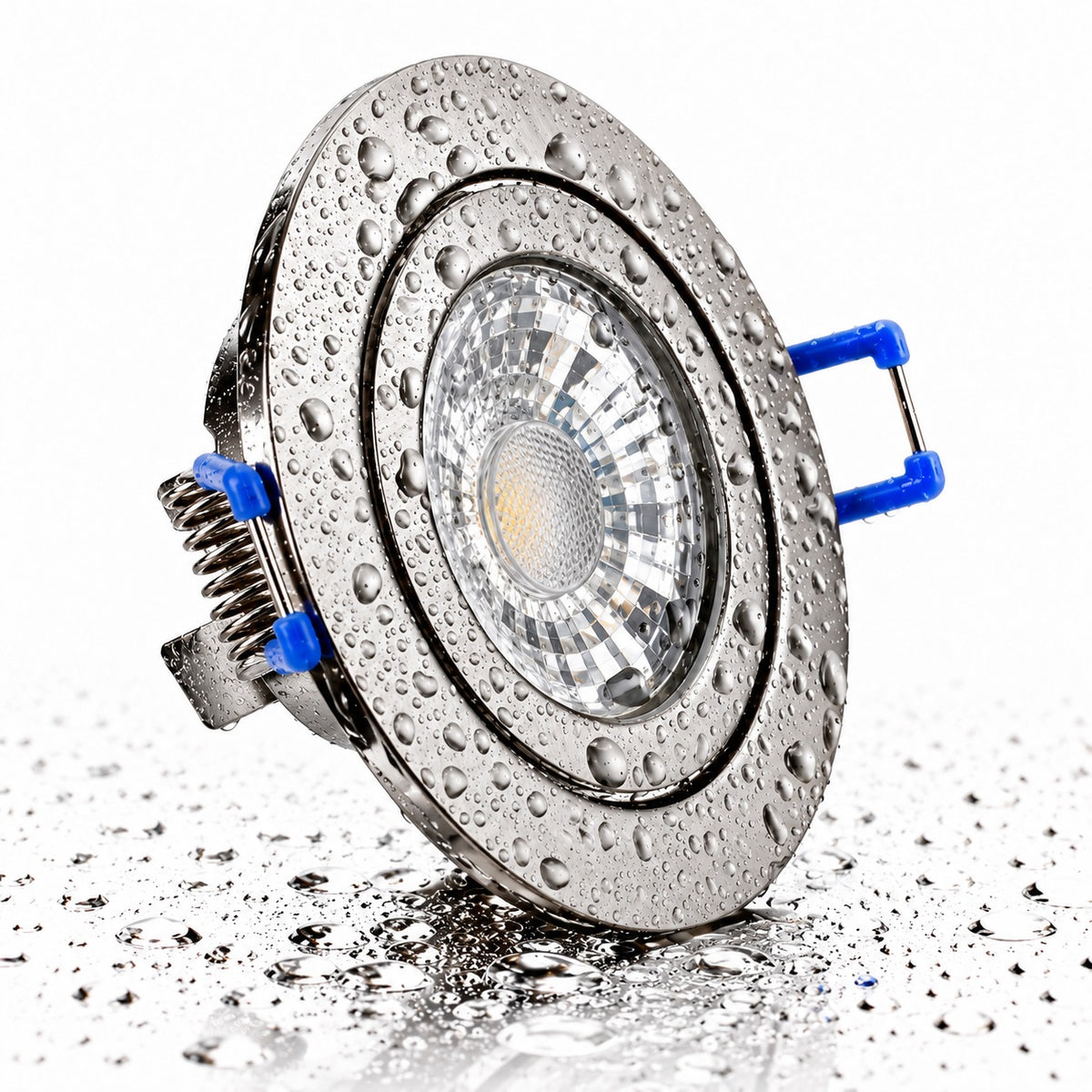LED Einbaustrahler Flat 5W – Edelstahl, IP44 Feuchtraum, Klickverschluss