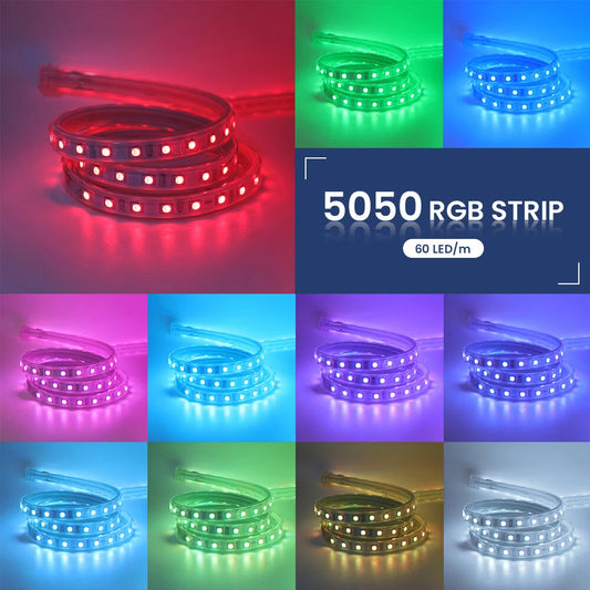 LED Strip 220V RGB 5050 – Dimmbar, Farbwechsel & Effektbeleuchtung