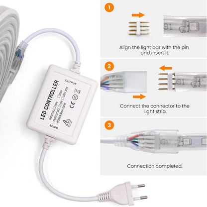 LED Strip 220V RGB 5050 – Dimmbar, Farbwechsel & Effektbeleuchtung