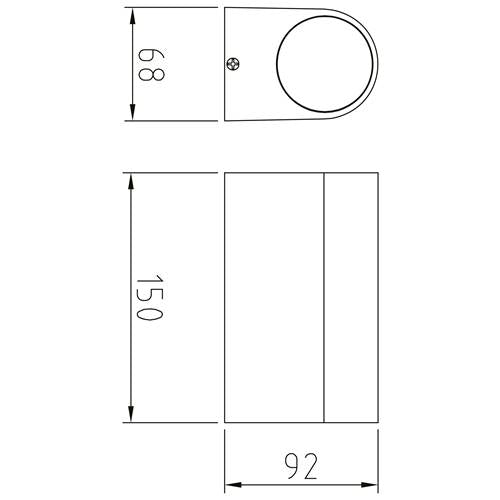 LED UpDown Wandleuchte Weiß – 2x GU10, 5W, Spritzwassergeschützt, 360 Lumen