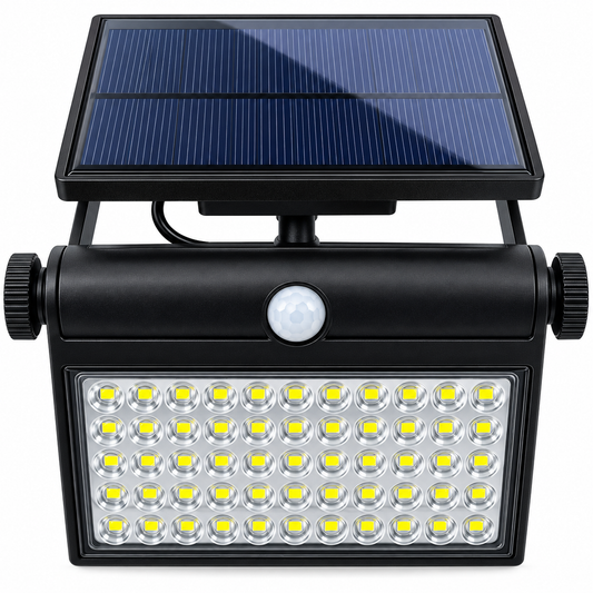 Solar LED Wandleuchte mit Bewegungsmelder 900 Lumen 6500K Kaltweiß IP65
