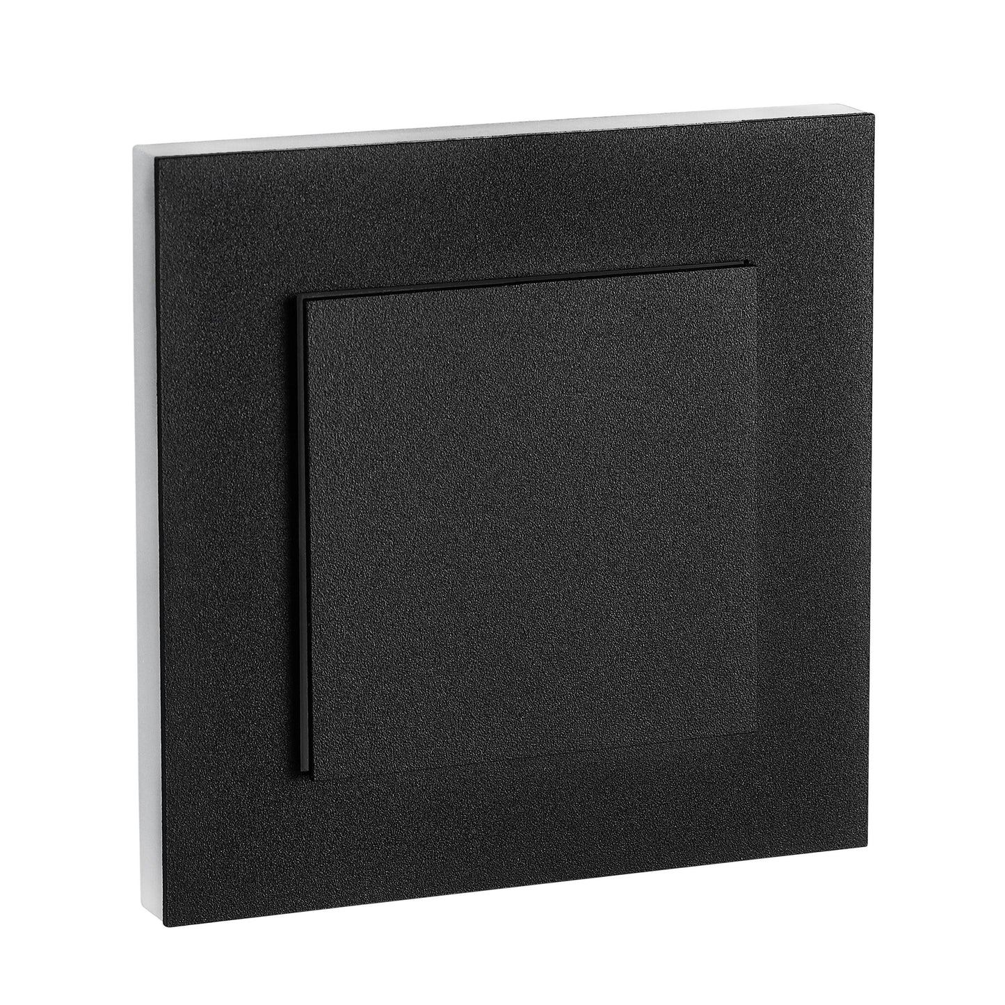 LED Treppenbeleuchtung 230V – Eckige Wandeinbauleuchte 3D in Anthrazit