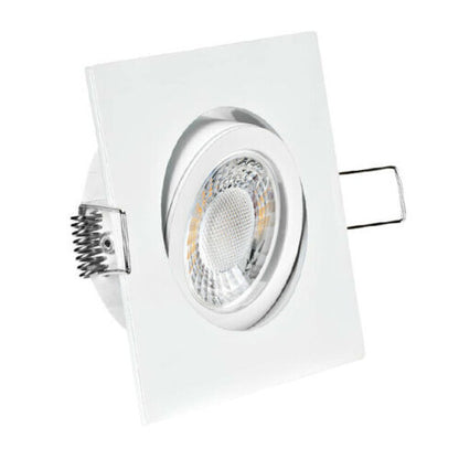 Einbaurahmen Weiß Eckig | 5W LED | Dimmbar | 230V | 400lm | IP20 | 3000K-6500K